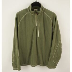Rail Riders Performance 1/4 Zip Fleece Hiking Pullover Sweater Men's XL Green